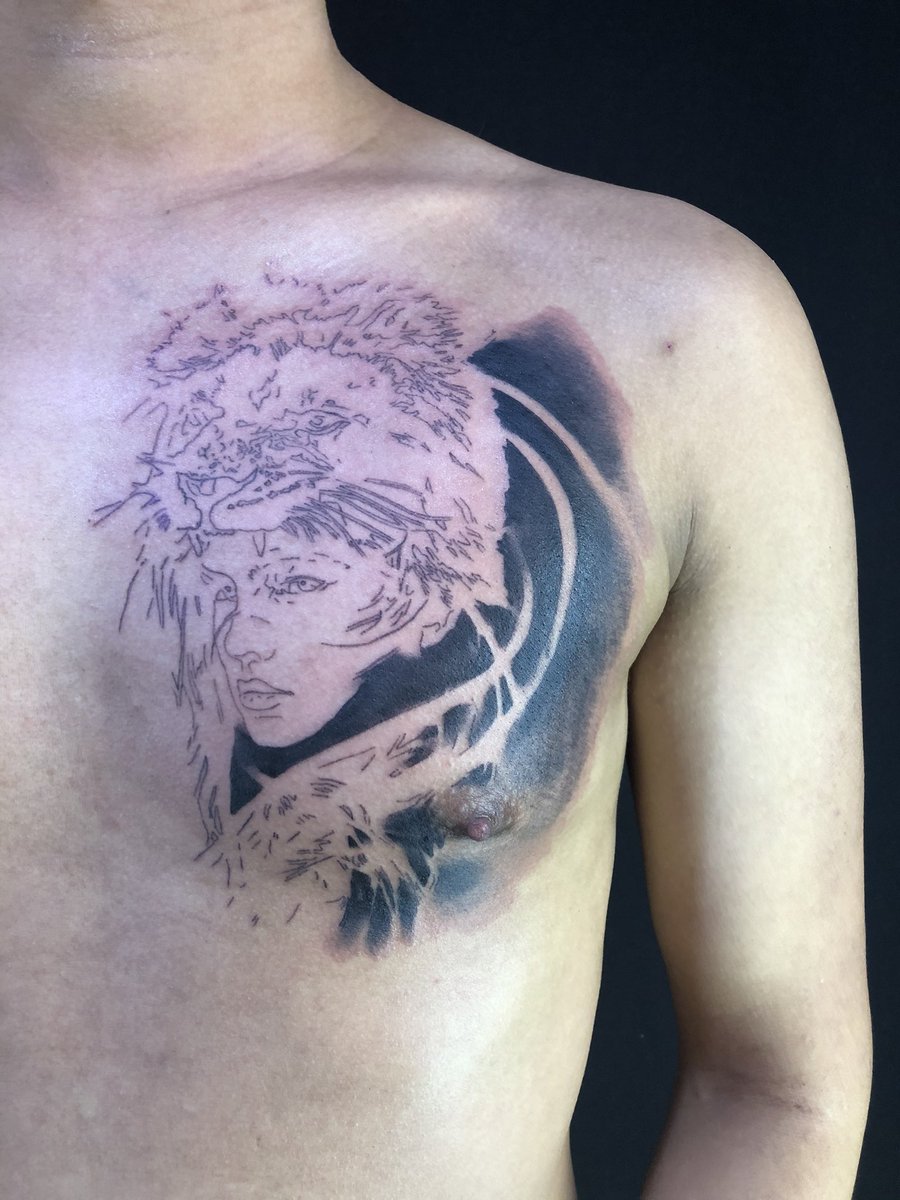 여자 가슴 타투 (94) 사진