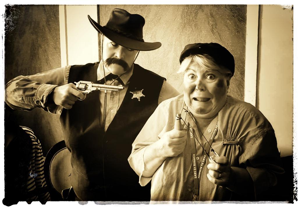 Looks like Sheriff Bullock has finally got those urchins rounded up in Deadwood! Thanks <a href="/SingLABBS/">LABBS</a> for a great weekend at #LABBS19 - we had a blast! Huge congrats to <a href="/AmershamAc/">Amersham A Cappella</a> and Sound Central for their golds &amp; to everyone who strutted their stuff 😁 YEEHAAA!! #deadwoodstage