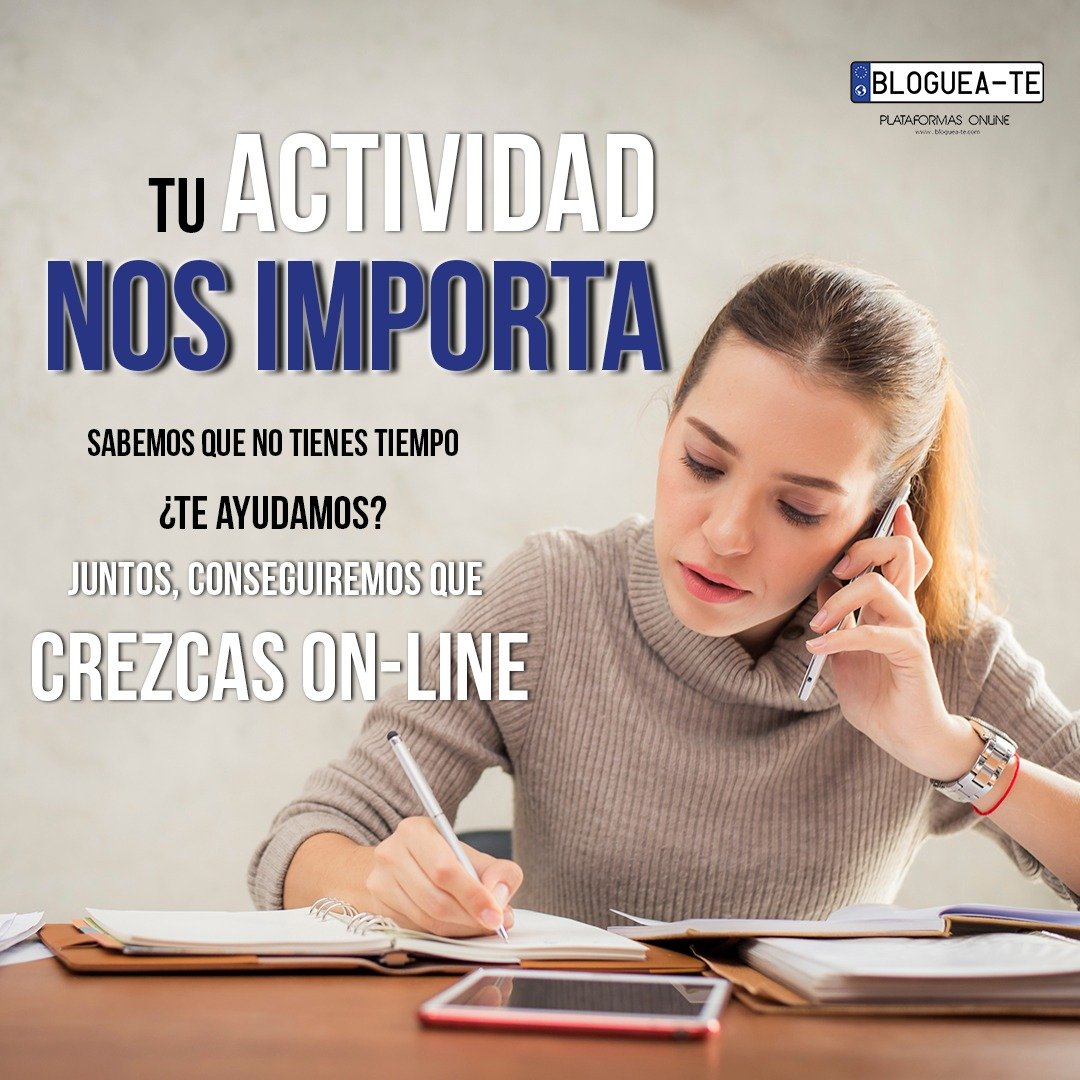 Una página #web es tu presentación ante el mundo #online. ¿Necesitas crear la tuya? ¿Quieres optimizar la que ya tienes?
En <a href="/blogueate/">Bloguea-Te</a> nos encargamos de todo lo necesario para el desarrollo, desde cero, de tu futura página web y de su #optimización.