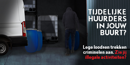 In ruil voor grote geldbedragen kunnen criminelen jouw pand verbouwen tot drugslab. Je kunt maar één keer nee zeggen. Uit het criminele circuit ontsnap je moeilijk. Weet aan wie je verhuurt! #stopdrugslabs #nietinmijnloods #anoniem #melden #buitengebied