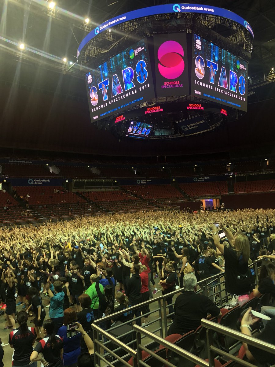 A fabulous 1st combined rehearsal for <a href="/SchoolsSpec/">Schools Spectacular</a> today at Qudos Bank Arena! Amazing to see all the wonderful work happening to get us all ready for show week!