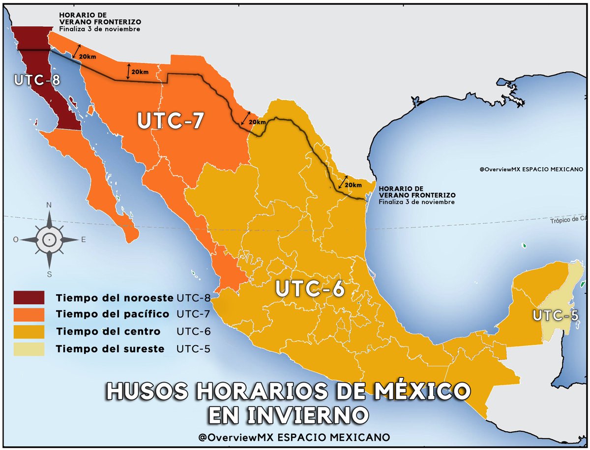 reconociendoMX's tweet photo. HORARIO DE INVIERNO EN MÉXICO
Realizado por el equipo de #OverviewMX https://t.co/zyCgt33nrQ