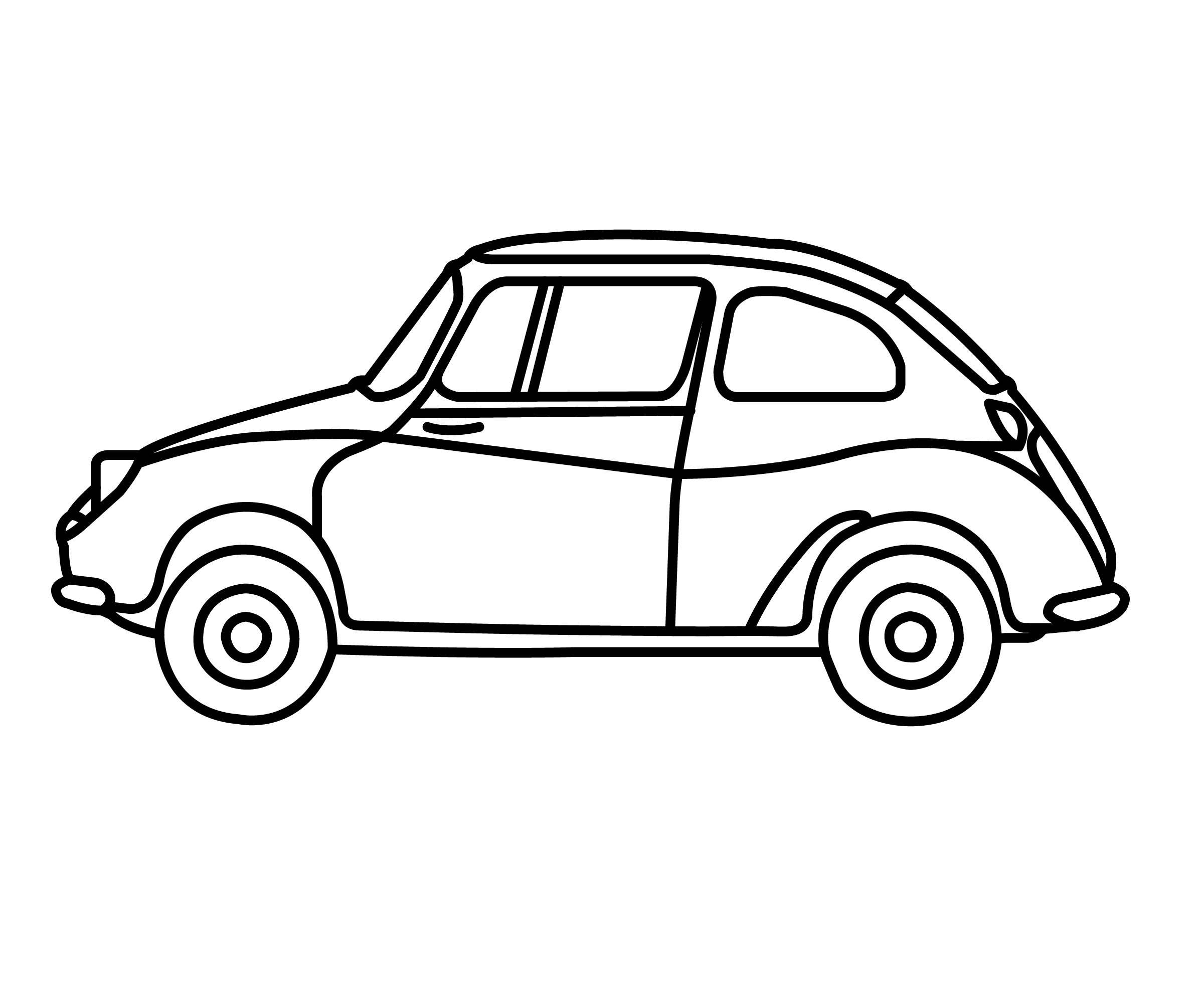 transparent Subaru 360 line drawing