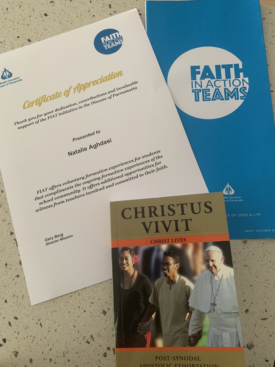 Loved catching up with the other FIATs at other CEDP schools and exchanging great ideas. Can not wait for what 2020 has in store for our school and diocese! <a href="/CatholicEdParra/">Catholic Schools Parramatta Diocese</a> #acuedu_p #FIAT #REteaching #youthgroup