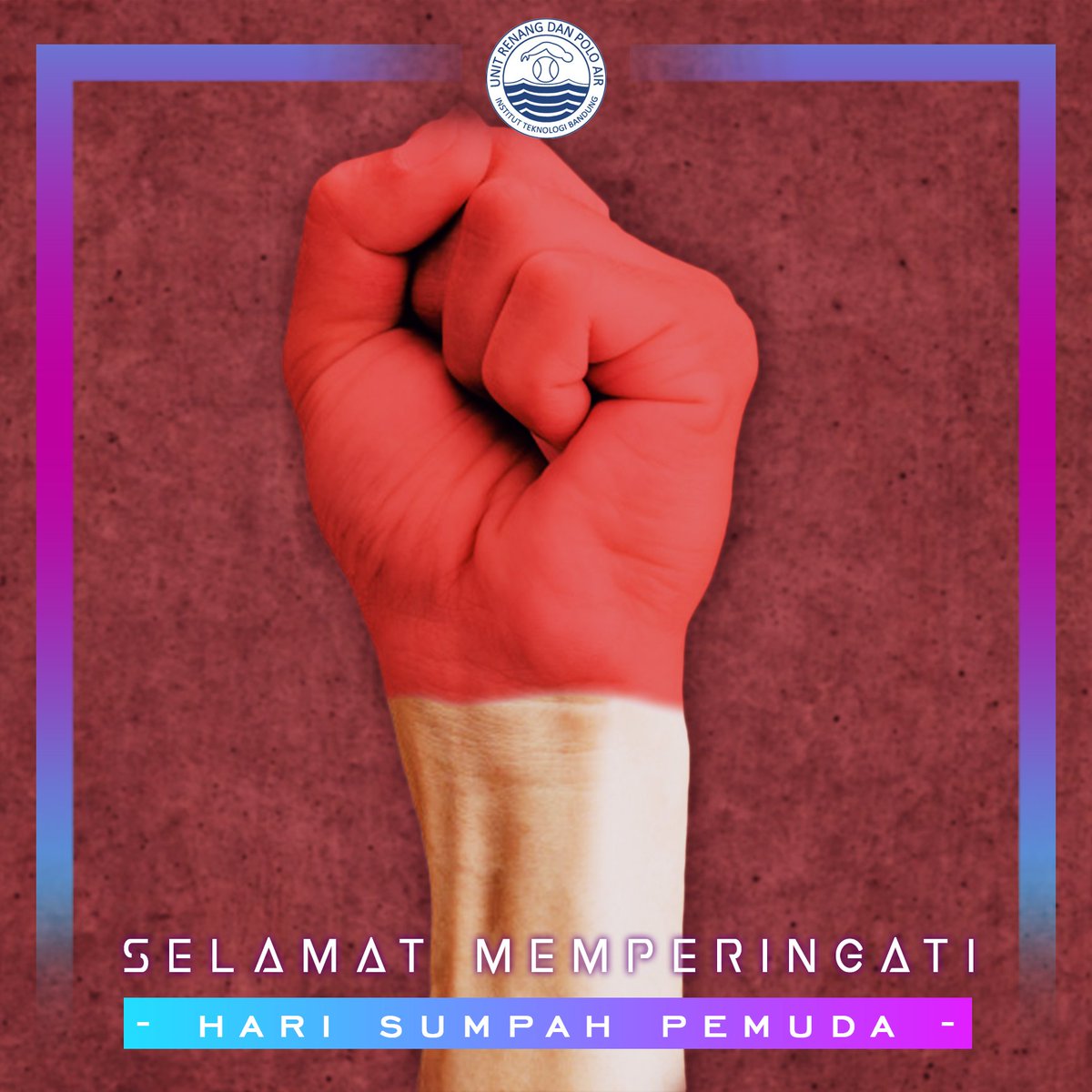 [Selamat Memperingati Hari Sumpah Pemuda]
"Bangsa yang tidak percaya kepada kekuatan dirinya, tidak dapat berdiri sebagai suatu bangsa yang merdeka." 
URPA ITB mengucapkan selamat hari Sumpah Pemuda. ✊
#URPAITB #URPA #URPAMengucapkan #ITB #Renang #Swimming #PoloAir #WaterPolo