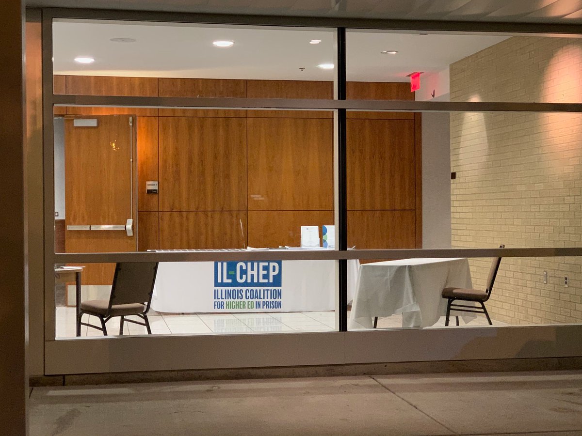 EJPillinois's tweet photo. We're ready... for the first ever conference on higher education in IL prisons, starting tomorrow. Event is across the street from the state capital, the better to engage with legislators and IDOC officials. Change is coming! #ILCHEP #Accesstoeducation #FTLCampaign https://t.co/9mpjAmfFtc