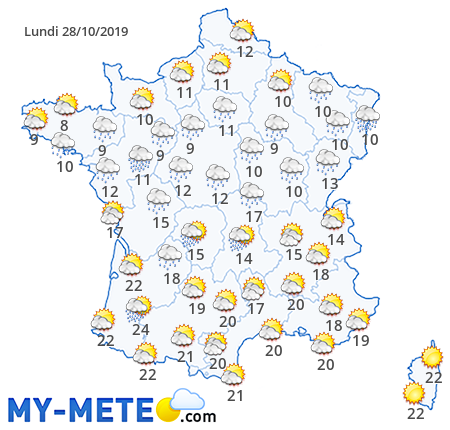 OnlyHitFr's tweet photo. Bonjour à tous et voici la #Météo du Jour ! https://t.co/zDVWFiMXSL