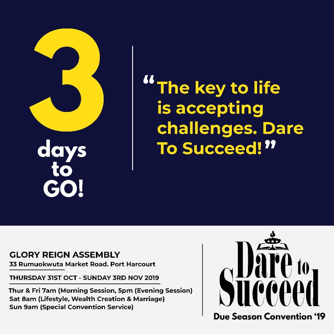 dueseason20's tweet photo. The key to life is accepting challenges. Dare to succeed!
3Days to GO! 
#DueSeasonConvention2019
#DareToSucceed
#GloryReignAssembly https://t.co/669dRNQHoB