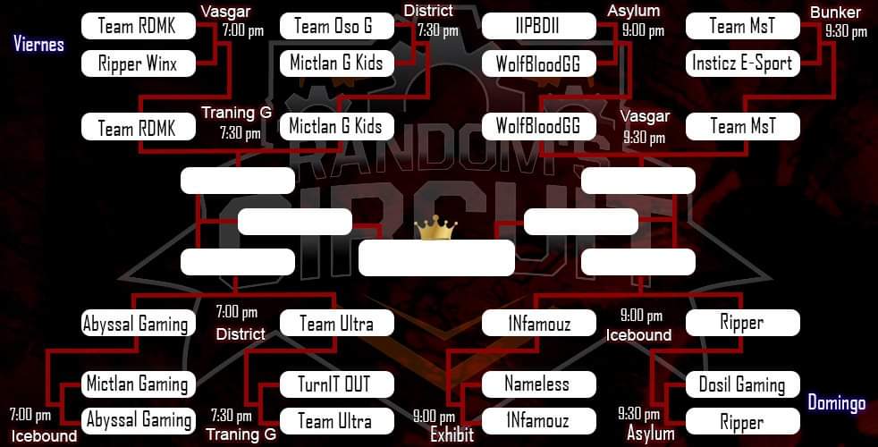 jezziimar's tweet photo. así quedan los enfrentamientos para el día de mañana 💞
@WolfBloodGG @1NfamouzGaming @GamingAbyssal @MictlanGamingMX
#TeamRipper #TeamMsT #teamRDMK #TeamUltra https://t.co/tX7tOe934C