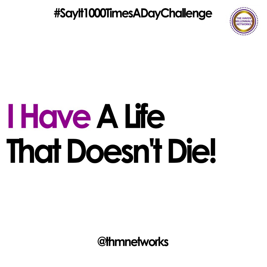thmnetworks's tweet photo. Oh Halleluyah🙌🙌🙌!

The Law Of The Spirit of Life Is At Work In Me!!

I Have A Life That Doesn't Die!!

#SayIt1000TimesADay #SayIt1000TimesADayChallenge #MyAffirmationMyExperience #THMNetworks #THMN #RaisingFinancialGiants #GodsAnswerToTheNeedForTrueLeaders
@sayit1000timesaday https://t.co/Ss0ekMdex6
