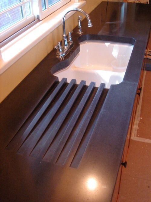 Concrete Worktop with Beautiful Drainer