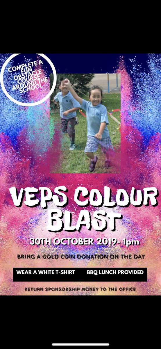Don’t forget VEPS just two days until our Colour Blast!! If you haven’t yet bring in your permission notes. <a href="/VillawoodEastPS/">Villawood East</a>
