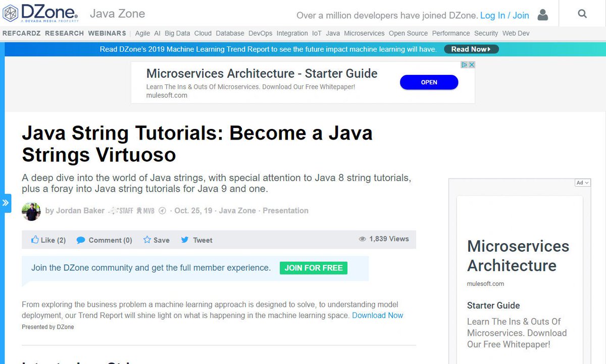 Devcide1's tweet image. Java String Tutorials: Become a Java Strings Virtuoso
#stringjava #javastrings #post #differentways #array #development
via @DZone
☛ amp.gs/qR06