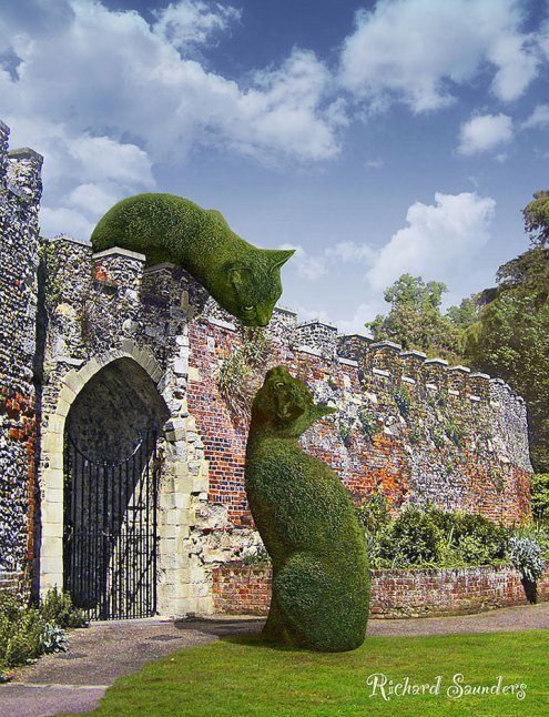 Brindille_'s tweet photo. Surrealist topiary cats 🐈🌳by British artist Richard Saunders
https://t.co/l5jm38fNoQ https://t.co/awsE9m9eVd