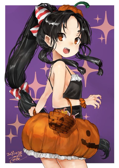 ハロウィンな日進描いた 