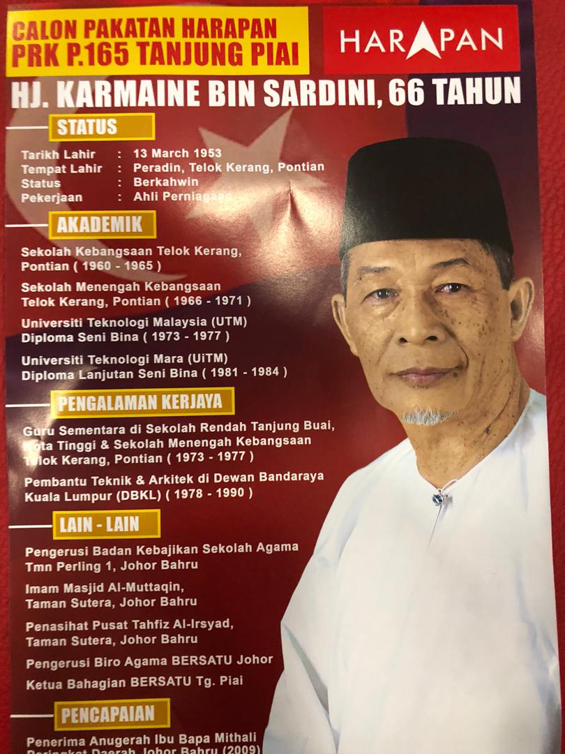 Fahmi Zainol בטוויטר Ketua Bersatu Bahagian Tanjung Piai Karmaine Sardini 66 Diumumkan Sebagai Calon Pakatan Harapan Pada Prk Parlimen Tanjung Piai Presiden Bersatu Tan Sri Muhyiddin Yassin טוויטר