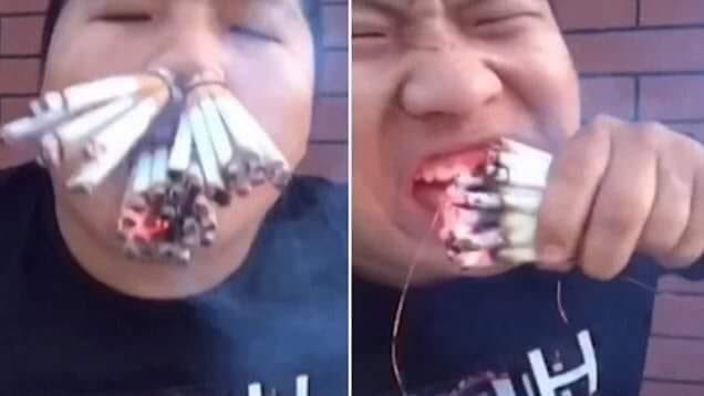 smoking 20 cigarettes at once Educated People: 