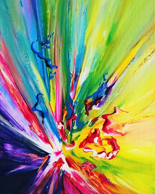 FOR SALE (DM me if interested)⠀
"Spectrum Vortex"⠀
⠀
Watch me paint this at bit.ly/SpectrumVortex or find me on Youtube.⠀
⠀
My explosion style is a bold composition that is in danger of drawing your eyes out of the painting. To prevent this, I ar… ift.tt/31SyCrJ