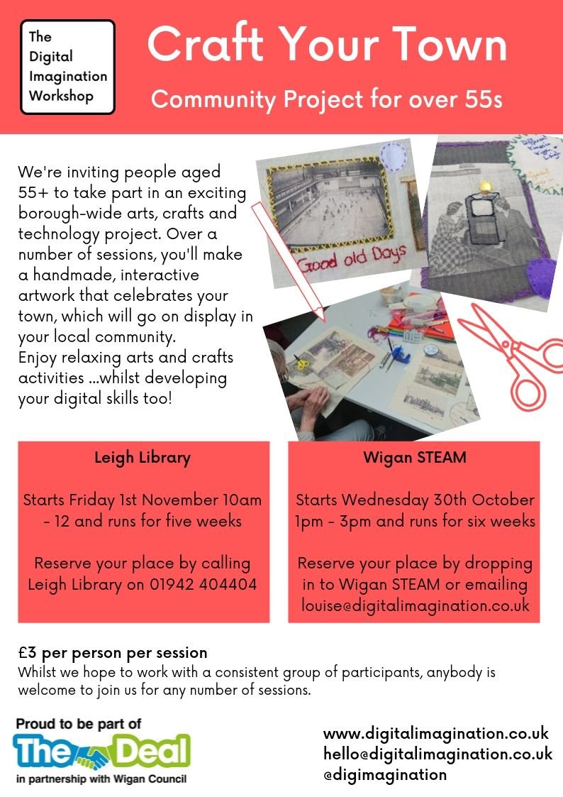 New #CraftYourTown projects start at @wiganSTEAM and #LeighLibrary this week. Please share with anybody who you think might be interested! Project supported by <a href="/WiganCouncil/">Wigan Council</a> <a href="/WiganMuseum/">Wigan Museum</a> 🏘️🏘️🏘️