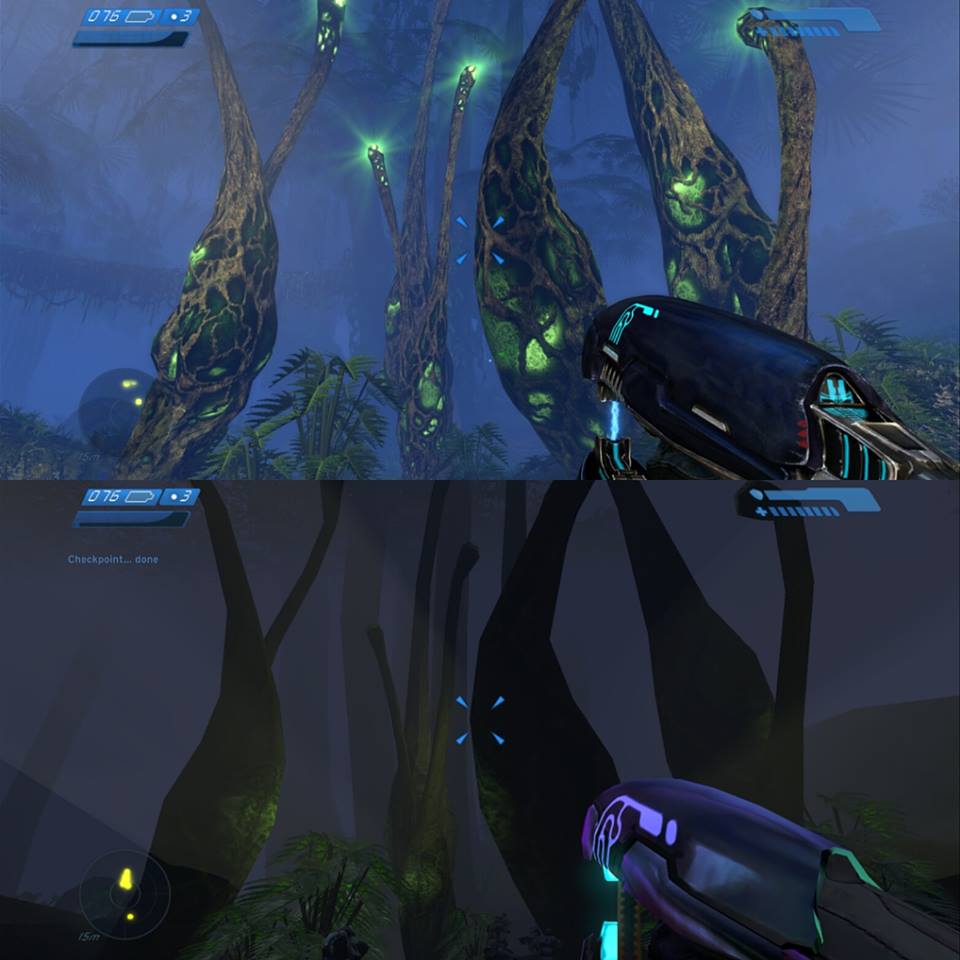 RavenLadyRaven's tweet photo. halo 1: 343 Guilty Spark. Remastered vs non remastered graphics

#gaming #gamer #games #gamergirl #videogame #gamerchick #XboxOne #girlgamers #halo #xbox #masterchief #art #anniversary #bungie #guardians #haloce  #videogames #spartan #microsoft #screenshot #halomcc #graphics https://t.co/p9dXkYE2SU