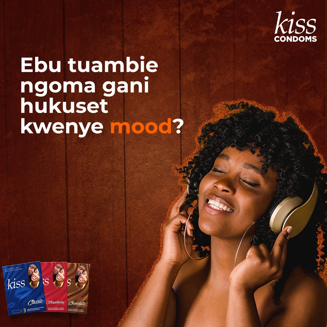 kisscondomsea's tweet photo. Ebu tuambie ngoma gani ukisikia inakuset kwenye mood?🎧
#KissCondomsKe #SlimPack https://t.co/QZDwgplh4Z
