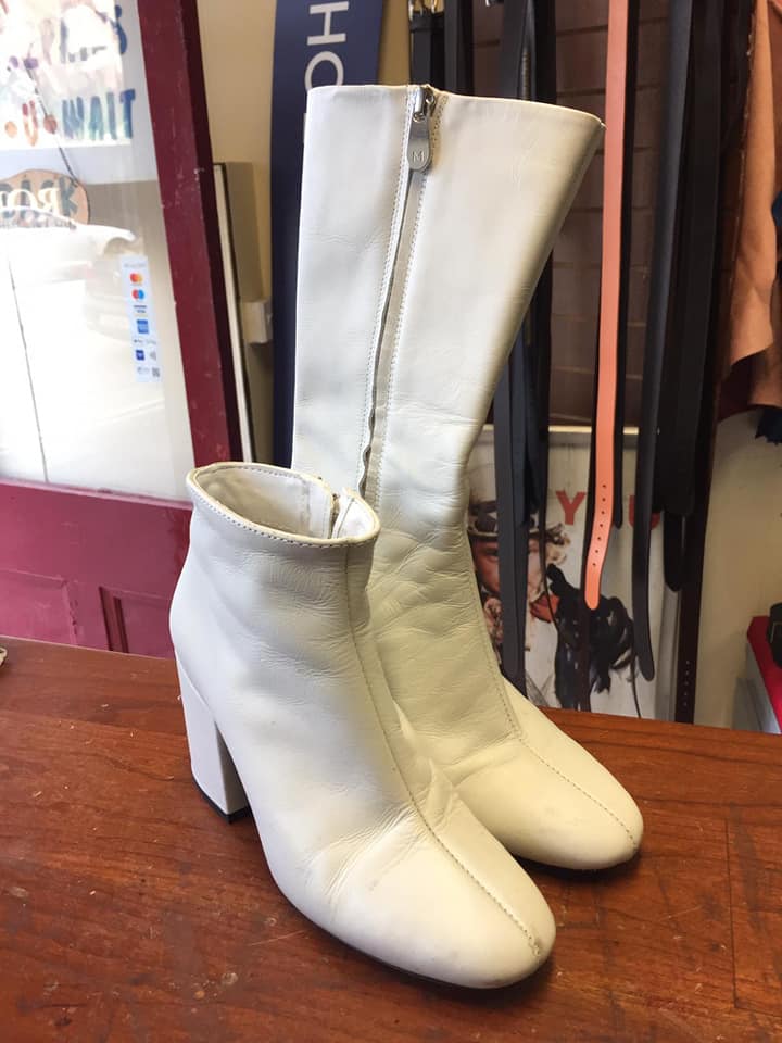 silver abba boots