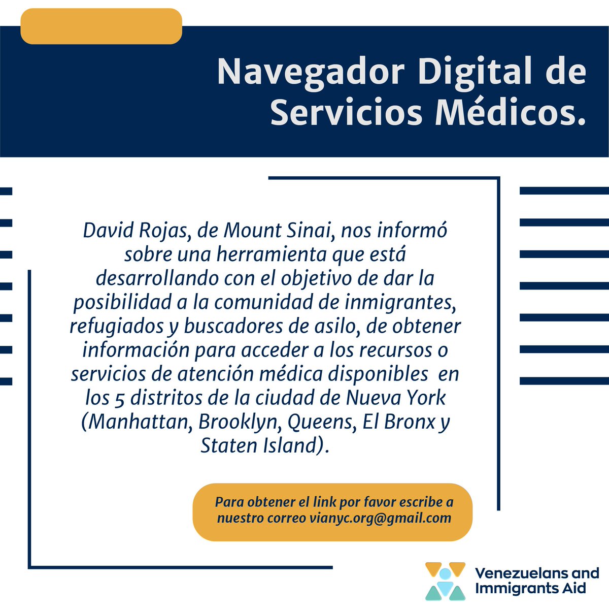 vianycorg's tweet photo. #Boleteíninformativo
Actividades Sin Costo:
1. #29oct: Clínica de Salud Visual en @cisnyc
2. #8nov: Conversatorio Cambio a la planillla I-589 @RIF_NYC + @vianycorg 
3. Navegador Digital de Servicios Médicos en #NYC: https://t.co/gxPWD5AY9r

vianyc.org@gmail.com https://t.co/8RX7km68OE
