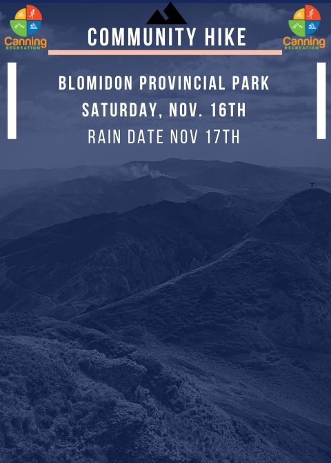 CanningRec's tweet photo. Our Blomidon Hike has been rescheduled to Nov 16th starting at 11am with a rain date of Nov 17th! To register please email director@canningrecreation.com https://t.co/kl9RaOk52B