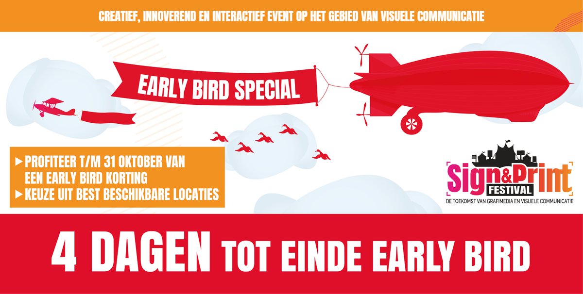 Wil je als partner deelnemen aan Sign &amp; Print Festival welke op 11 &amp; 12 maart 2020 plaatsvindt in Evenementenhal Gorinchem? Neem contact op met Denise.Tompson@easyfairs.com

#partners #vroegboek #earlybird #signprint #signprintfestival #signing #grafimedia #print #event #festival