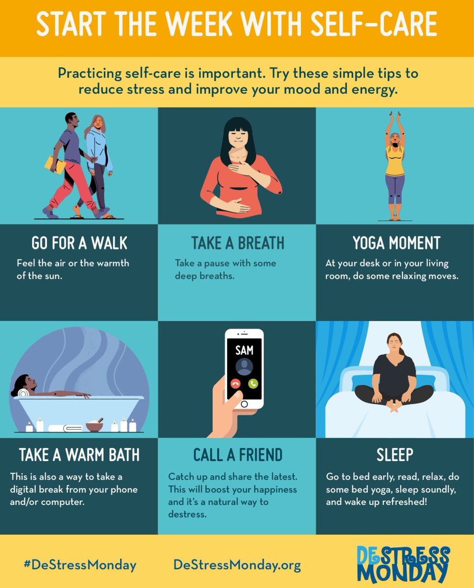 Apex_FreshStart's tweet photo. Self-care looks different for everyone! No matter how you do it, always take some time for you!

#DeStressMonday #MentalHealth #PhysicalHealth #ForwardHealth #SelfCare https://t.co/b7IWs7kXPo