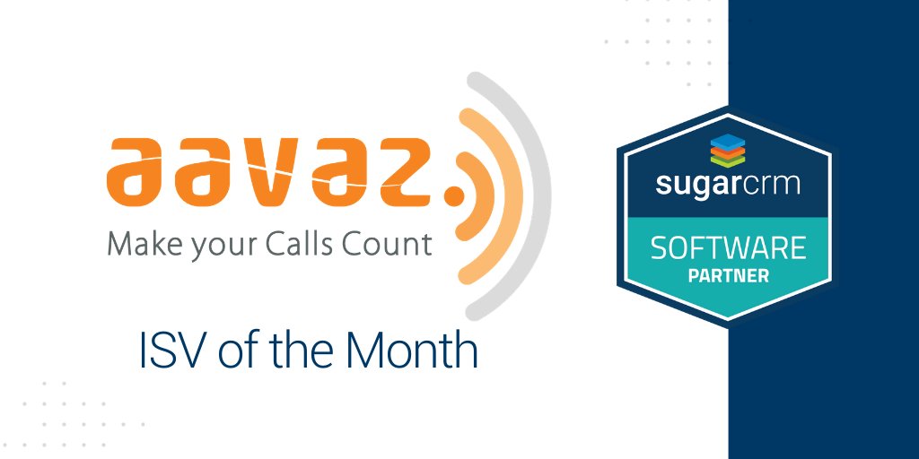 Aavaz361's tweet photo. Using SugarCRM?
Integrate with Aavaz Voice plugin and see productivity and adoption spike! See how a customer saw a 50% increase in productivity.
Read the case study: https://t.co/PC0IKvZQ1E
#SugarCRM #SugarServe #sugarconnection #Aavaz https://t.co/Ki7HFnowdk