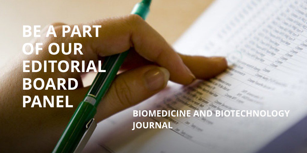 #biomedicine and #biotechnology #journal invite you to be an #editorial board member and to lead bright minds to greatness. Be a part of the Editorial Board member.
Dm if interested.
#biotechusa #biotech #medicine #Biomedical #Genetics #molecularengineer #scientist #science