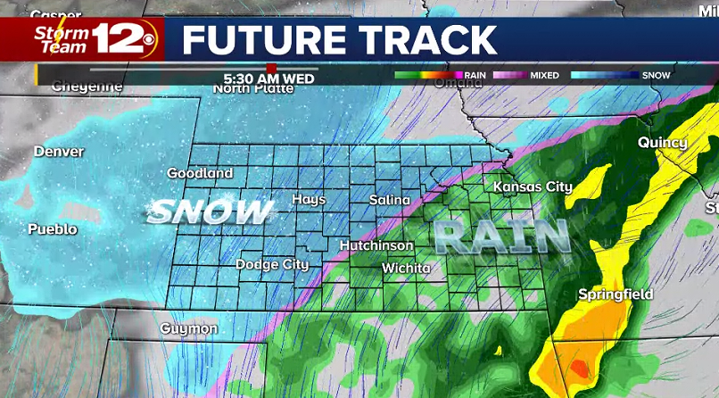 KWCHRoss's tweet photo. SNOWLLOWEEN - tracking a storm that will impact much of Kansas this week. Here's an update on timing and how much snow we could be getting: https://t.co/I9q2YfNi8r #kswx @KWCH12 https://t.co/mfMvA290lj