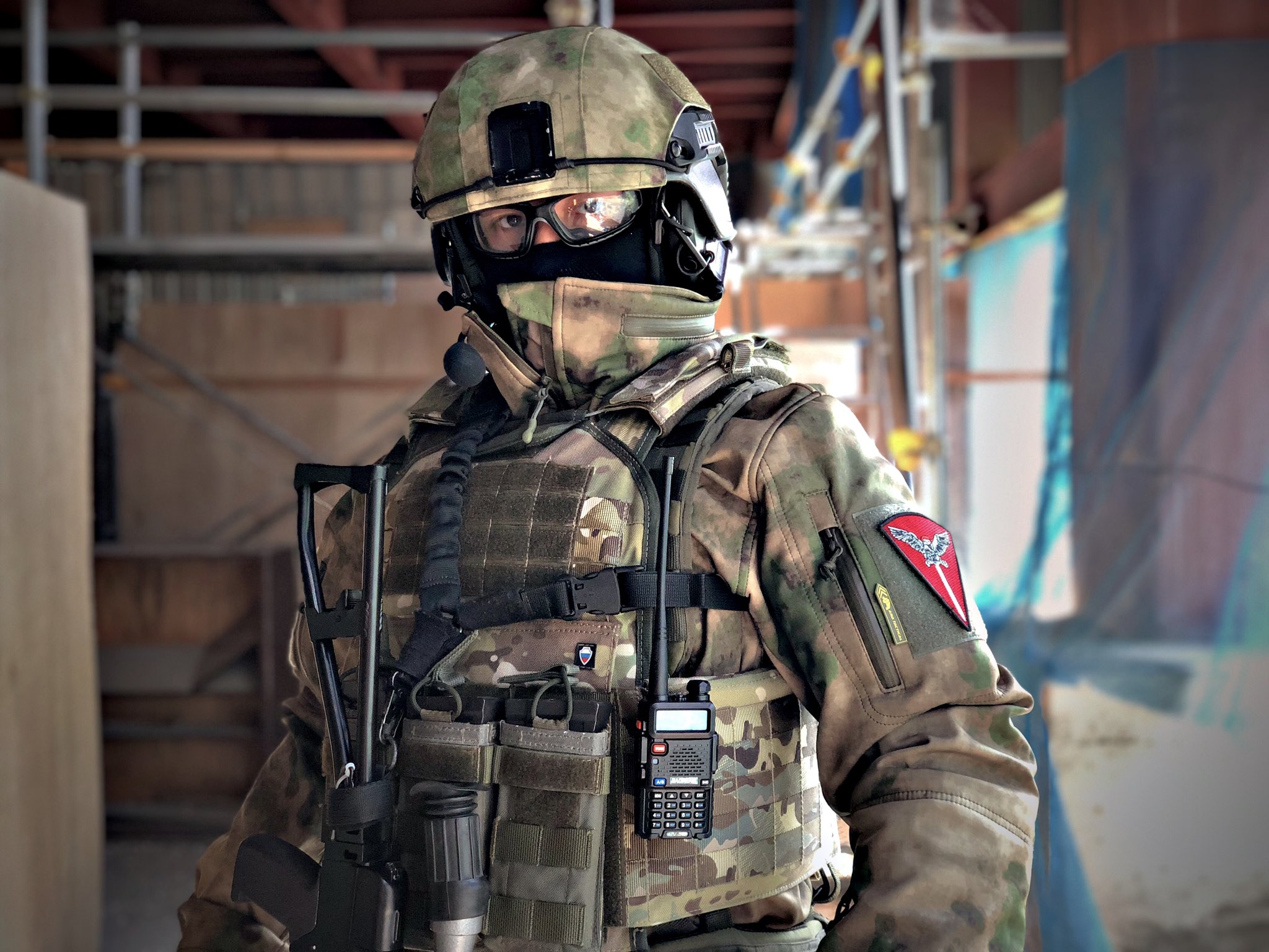マイクラ 人気アイテム NPO-SM製 国内軍 実物 ロシア軍 СКЛОН-О Lサイズ 青 防風スーツ 個人装備