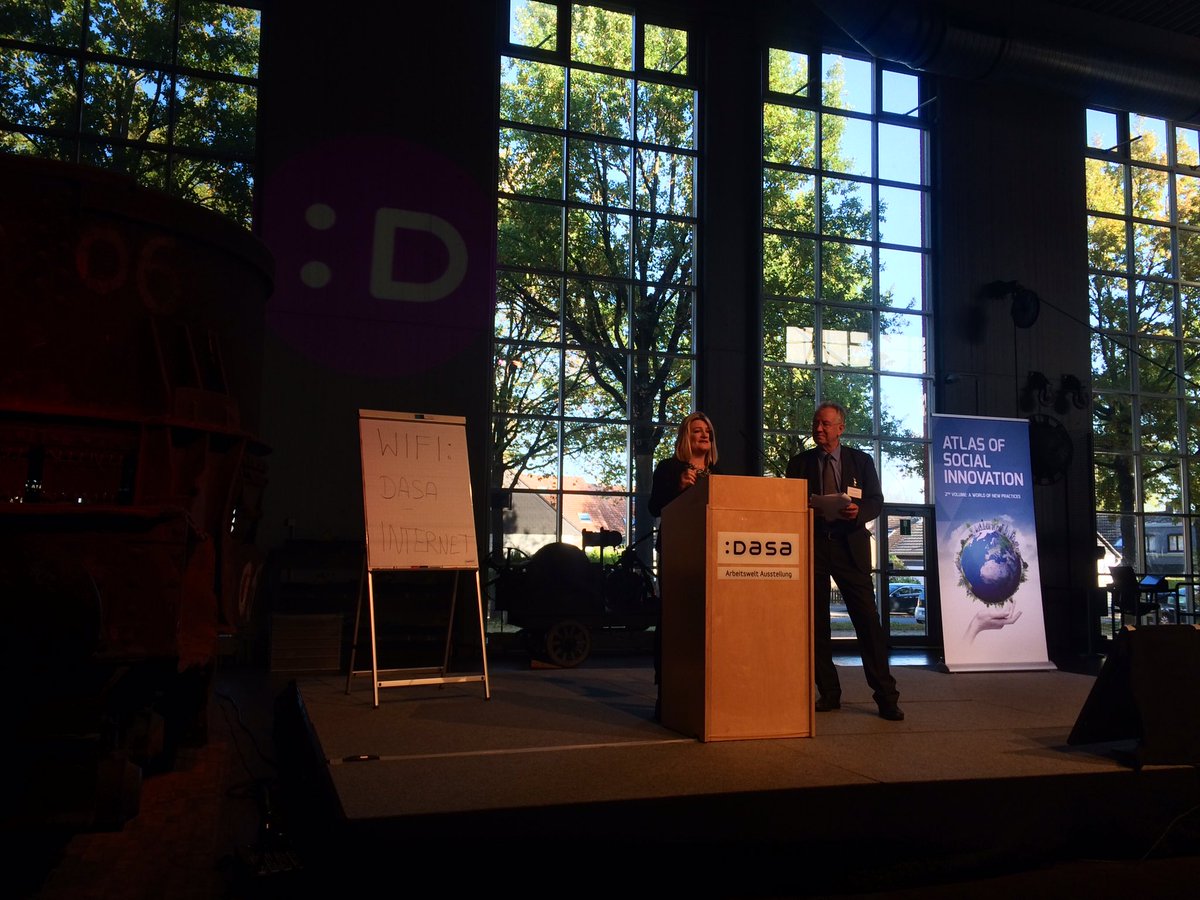 Louise Pulford of <a href="/si_exchange/">Social Innovation Exchange</a> kicks things off here at the 5th Global #SocialInnovation and Socio-Digital Transformation Conference here in Dortmund. Looking forward to hearing more from the community about the role #socinn must play to support #EUGreenNewDeal &amp; more...
