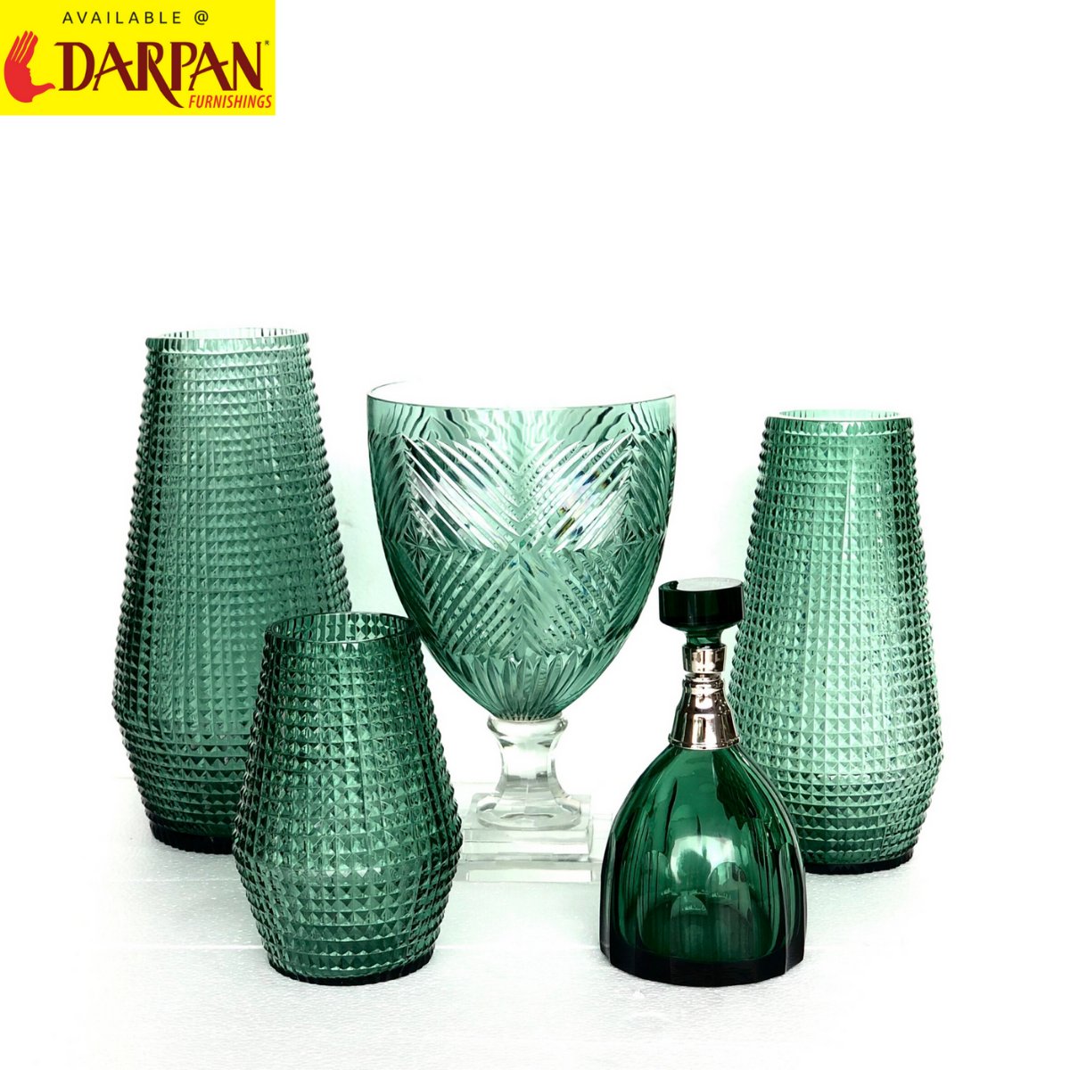 Hand Art #GlassVase Collections! Now available at @Darpan_Furnish stores in #Hyderabad, visit today.

- Know more at bit.ly/32PxR40

#DarpanFurnishings #moderndecor #candleholder #styleyourhome #uniquedecor #artdecor #artifacts #interiordecorating #interiospace