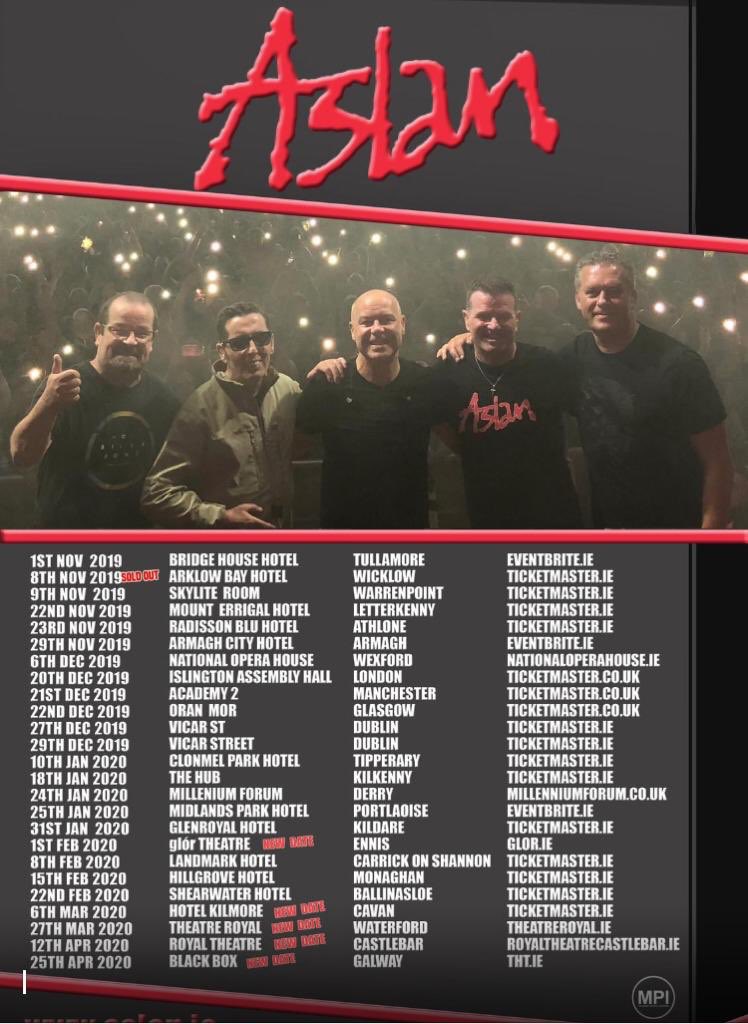 OfficialAslan's tweet image. ASLAN ROI &amp;amp; UK TOUR DATES 2019/20. Tickets on sale now from sites listed below!! 
🎶🎶🎶
