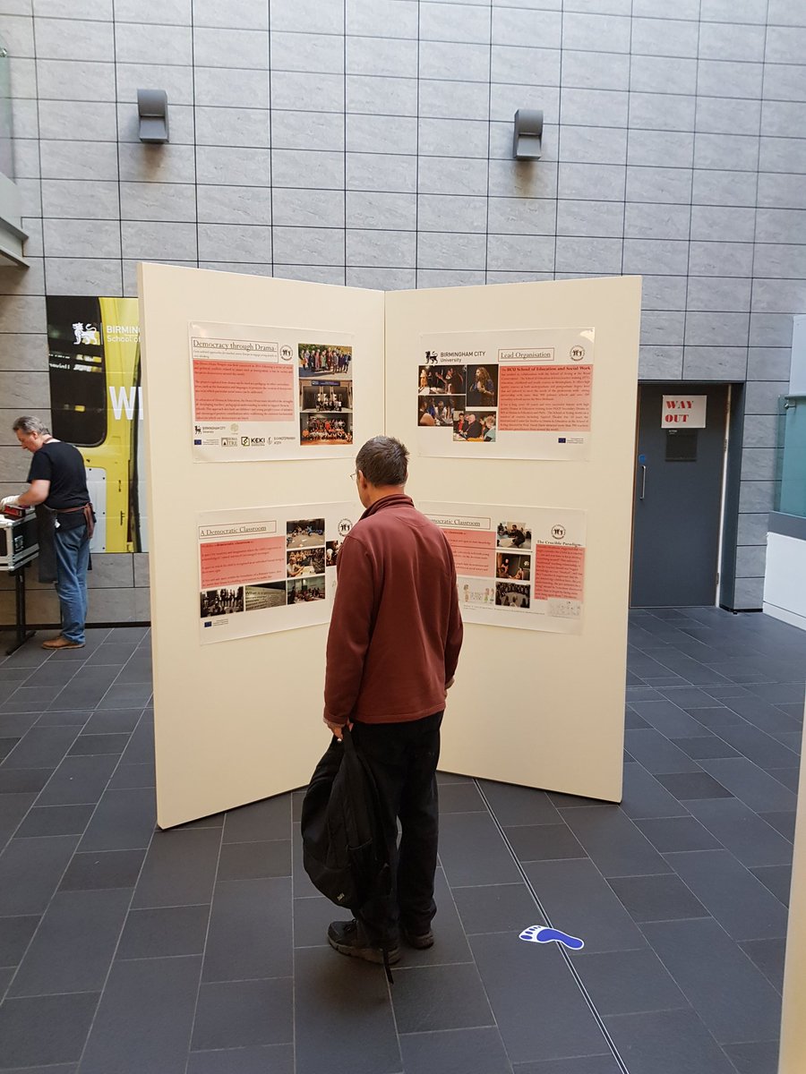 DemoDram's tweet photo. The Democracy through Drama project exhibition is up @MyBCU ready for our dissemination conference on Saturday. Tickets available here https://t.co/vfQ25osj10 https://t.co/P3WH8BdjiZ