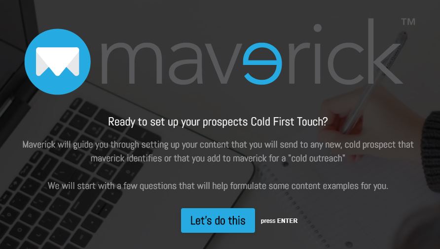 maverick_app_io's tweet photo. maverick will walk you through creating a series of emails based on prospecting best practices. Just one of the many way’s maverick has your back. https://t.co/c7MbDD3030 #prospecting https://t.co/oRnrD7DT03