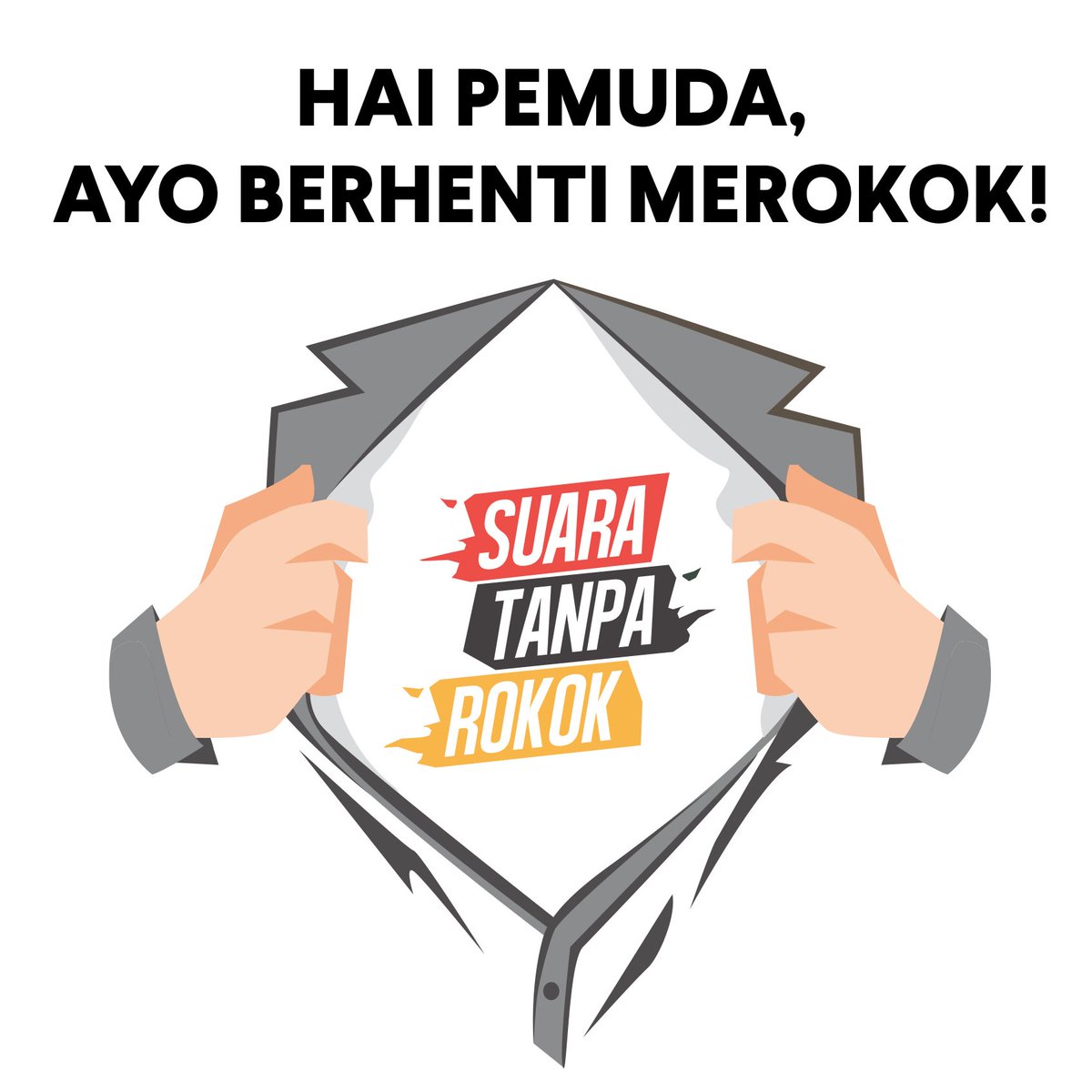 Sebagai pemuda-pemudi penerus generasi Bangsa Indonesia, apakah Kita semua masih menjadi perokok? Yuk berhenti sekarang juga, untuk masa depan yang lebih sehat dan Bangsa Indonesia yang lebih kuat! Selamat Hari #SumpahPemuda !