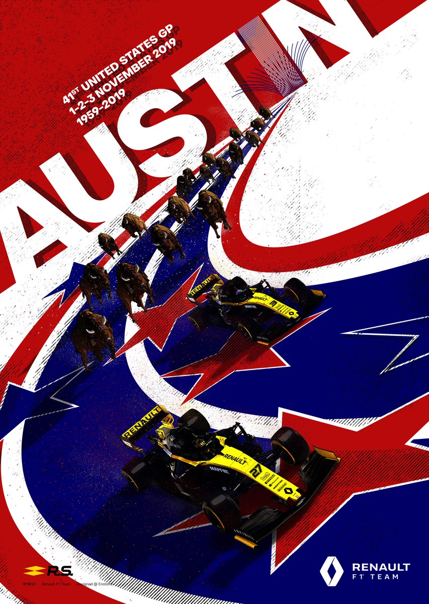 Renault's poster for the United States Grand Prix : r/formula1