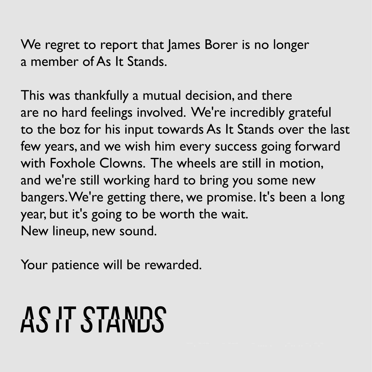 As It Stands tweet media