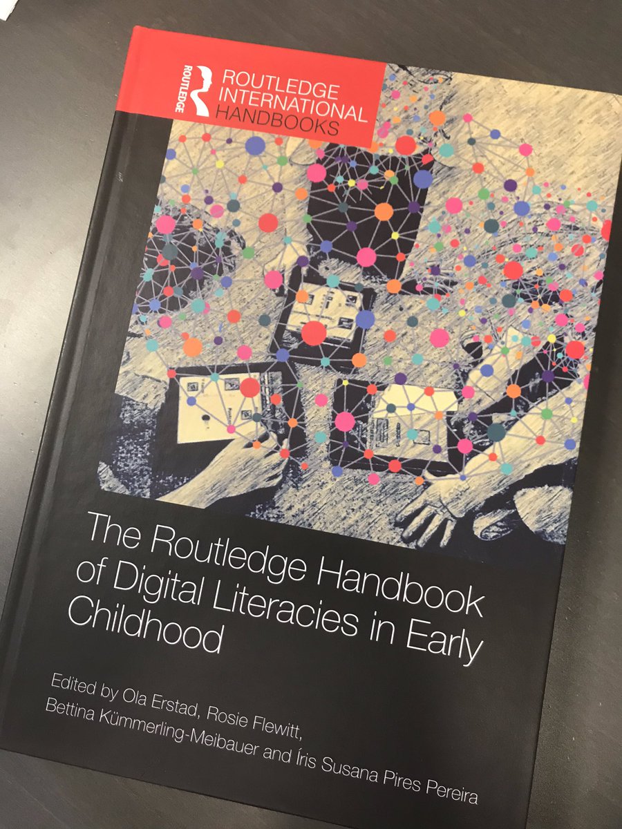 rkupiainen's tweet photo. Finally got the hard copy of The #Routledge Handbook of #DigitalLiteracies in #EarlyChildhood including our @TampereUni_EduLit article on Future Pedagogical Approaches. Thanks @digilitey @KuljuPirjo @MHMakinen This is an amazing handbook. https://t.co/VNNoSDf70a