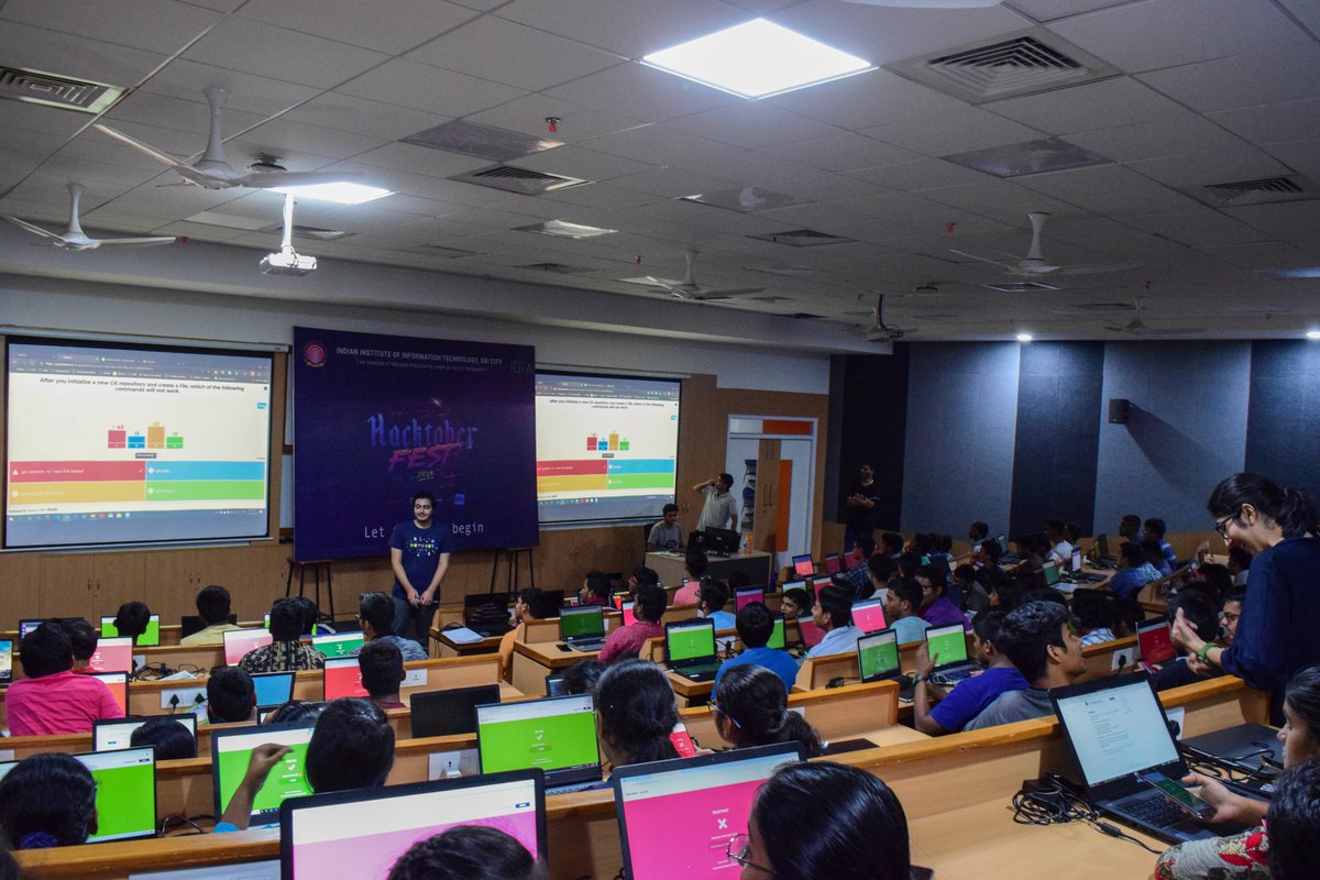 IiitsIota's tweet image. Insights into the @github #StudentDeveloperPack , #Issues, #Labels, #Tags, conversations, etc gave them an indication that there is a lot more to explore themselves. The @GetKahoot Quiz recapitulated the concepts learnt throughout the 2 day event.