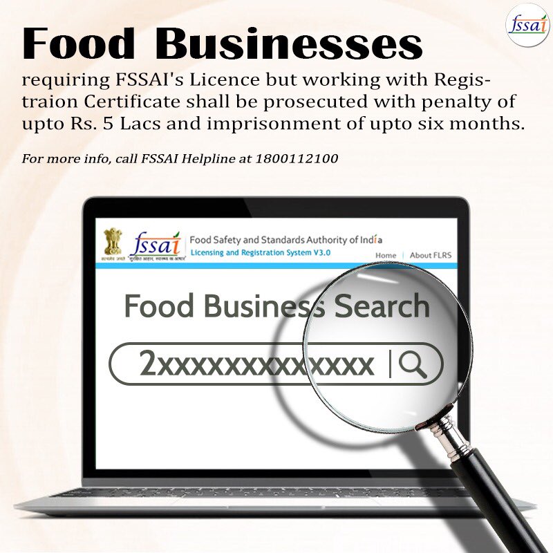 FSSAI on Twitter "Consumers can access and verify FSSAI Licensed