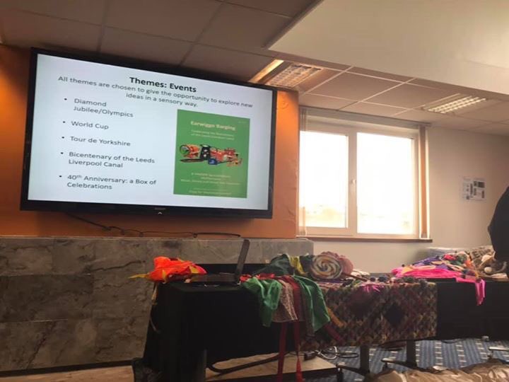 YamsenMusic's tweet photo. @Joanna and @paterson2_diane led a session @pmldlink conference #rtb3 @unibirmingham last week. In a 20 minute whistle stop tour we shared ideas from the multi sensory days we’ve run over the last 25 years which have led us to create our new book “Earwiggo Barging” ! https://t.co/QEJyHILNtY