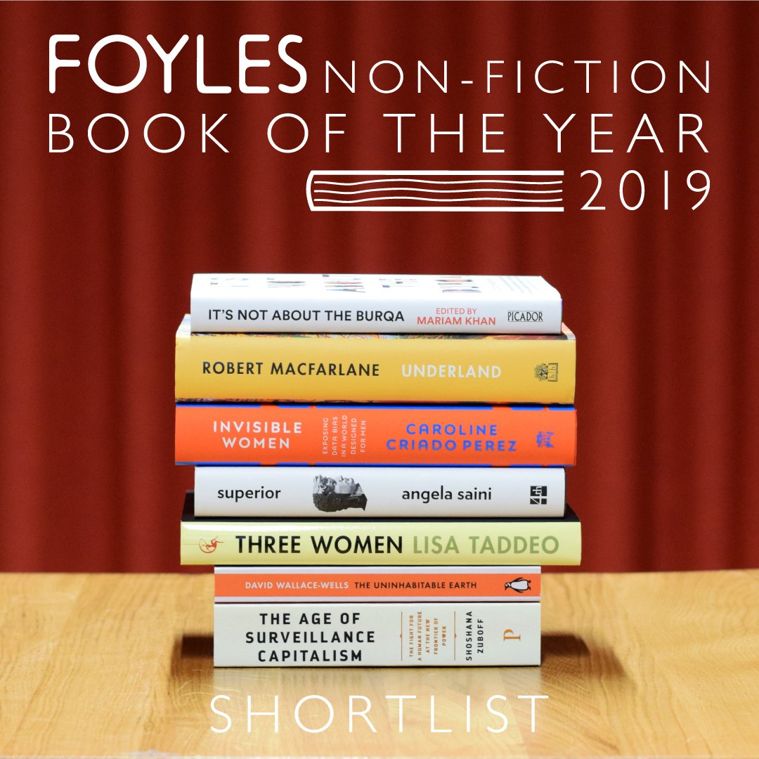 Foyles's tweet photo. DRUMROLL...🥁🥁🥁 Revealing the Foyles Books of the Year shortlists! Our most essential, beloved books of 2019 so far, across three categories: Fiction, Non-Fiction and Children’s &amp; YA. Stay tuned for the announcement of the three winners on 21st November! https://t.co/taUkrr7eUr https://t.co/F9KFY7wJBS