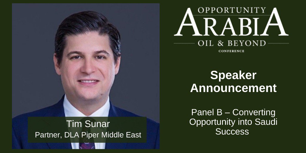 PathfinderTrade's tweet image. Announcing Speaker - Tim Sunar, Partner, DLA Piper Middle East
Join us at Opportunity Arabia Conference to hear him speak on Panel B - 30th Oct 2019 in London.

Get your tickets: ow.ly/THzh50wIKXp

#OpportunityArabia #Oil #Conference #London #SaudiArabia #Vision2030