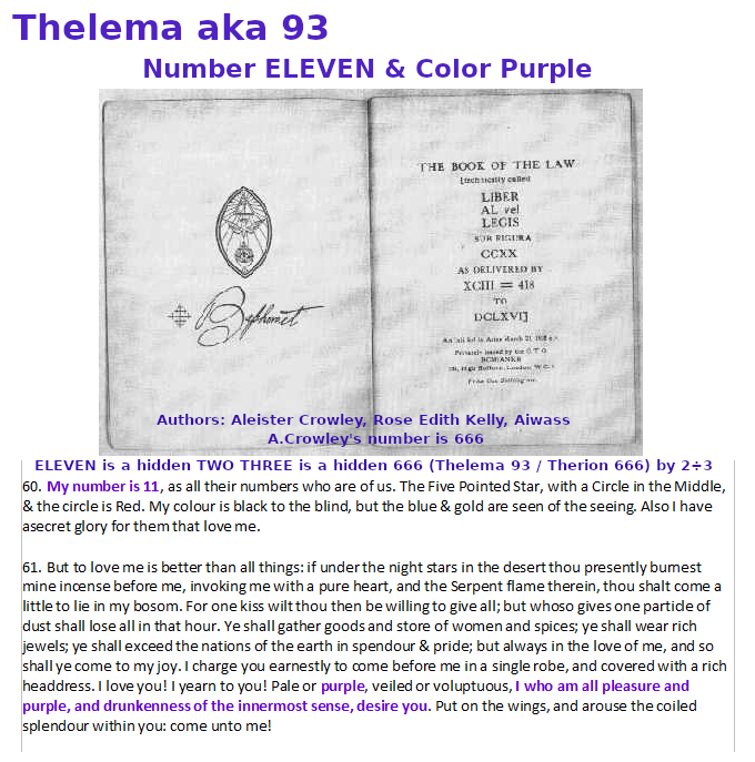 TreboriRobertHZ's tweet image. #ConfirmationCough

Red &amp;gt; 9
Blue &amp;gt; 2
Purple &amp;gt; 11 ELEVEN

Tv The Persuaders Full Theme 1972
youtube.com/watch?v=t99QQI…

93 so-called NineThree Society
11:00 p.m. on a 24-hour clock is 23:00
For THEM the ELEVEN
is a hidden TWO THREE
is a hidden 666 Thelema 93 aka Therion 666) by 2÷3