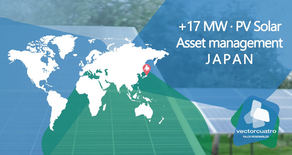 vectorenewables's tweet photo. Vector Cuatro adds 17 MW to its Asset Management portfolio in Japan. With this new project, Vector Cuatro totals more than 520 MW under management in Japan.
Congratulations to the AM team! #vectorcuatro #AssetManagement #VCJapan #newcontract #renewableenergy https://t.co/O9tx8cgkHM